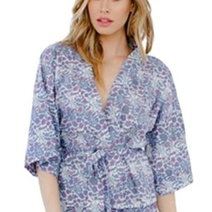 EUC Plum Pretty Sugar Mini Wrap Lilac Floral Top Size Large